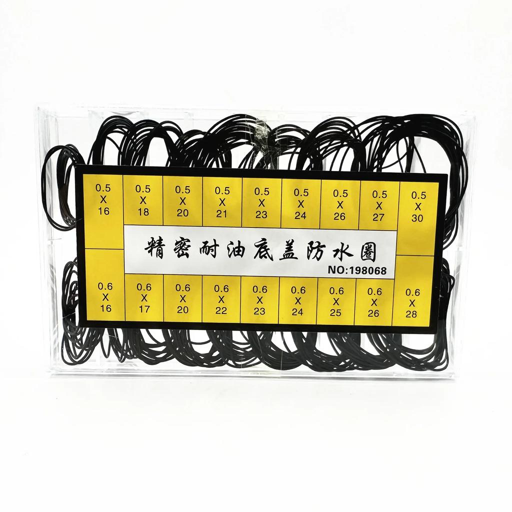 Repair Watch Tools 1box Watch Case Rubber Waterproof O-Ring Oil-resistant Watch Bottom Cover Gasket 0.50.6mm O-Ring Seal Gasket
