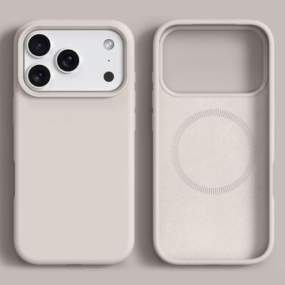 For iPhone 17 Pro Case Compatible with MagSafe Skin-friendly Liquid Silicone + PC Phone Cover