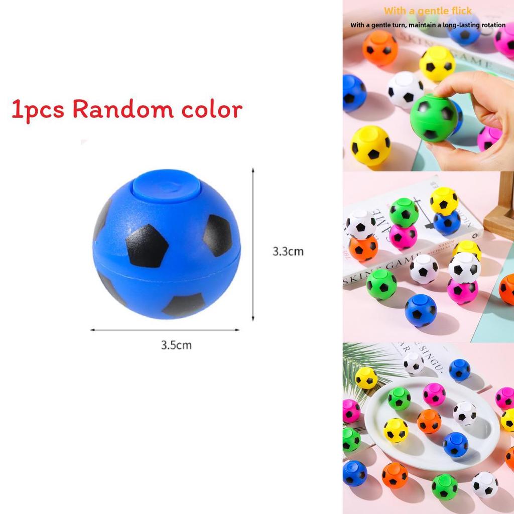 Creative Multi-color Soccer Shaped Plastic Gyro Children Toy For Young Children