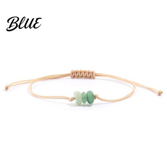 Artificial Crystal Decoration Braided Bracelet Handcrafted Adjustable String Rope Personalized