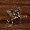 Chinese Mythical Beasts Brass Ornament: Azure Dragon, White Tiger, Vermilion Bird, Black Tortoise - Ideal for Study or Living Room Décor