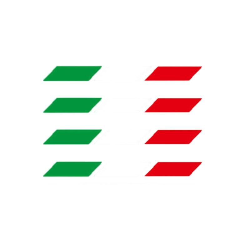 4 шт. Устойчивые к царапинам наклейки на кузов автомобиля, мотоцикла, наклейки из ПВХ цвета итальянского, французского, немецкого флага