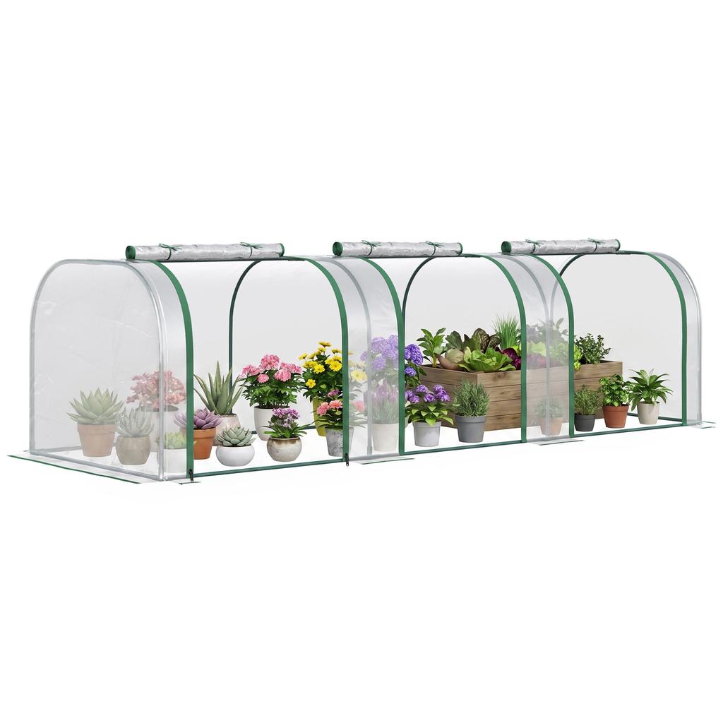 295 X 100 Cm Low Tunnel Greenhouse - Clear