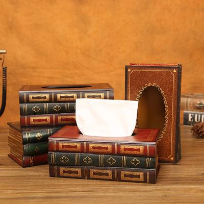 Luxury Book Style Tissue Box Napkin Holder Case Paper Box Container Fashion Hotel Storage Box Home Table Decoration Ornaments