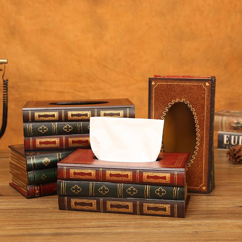 Luxury Book Style Tissue Box Napkin Holder Case Paper Box Container Fashion Hotel Storage Box Home Table Decoration Ornaments