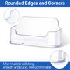 24 Pieces Clear Acrylic Business Card Holder L 3.8 x W 0.86 x H 1.8in Fits 30 to 50 Cards Per Holder Desktop Card Display Stand for Office Exhi
