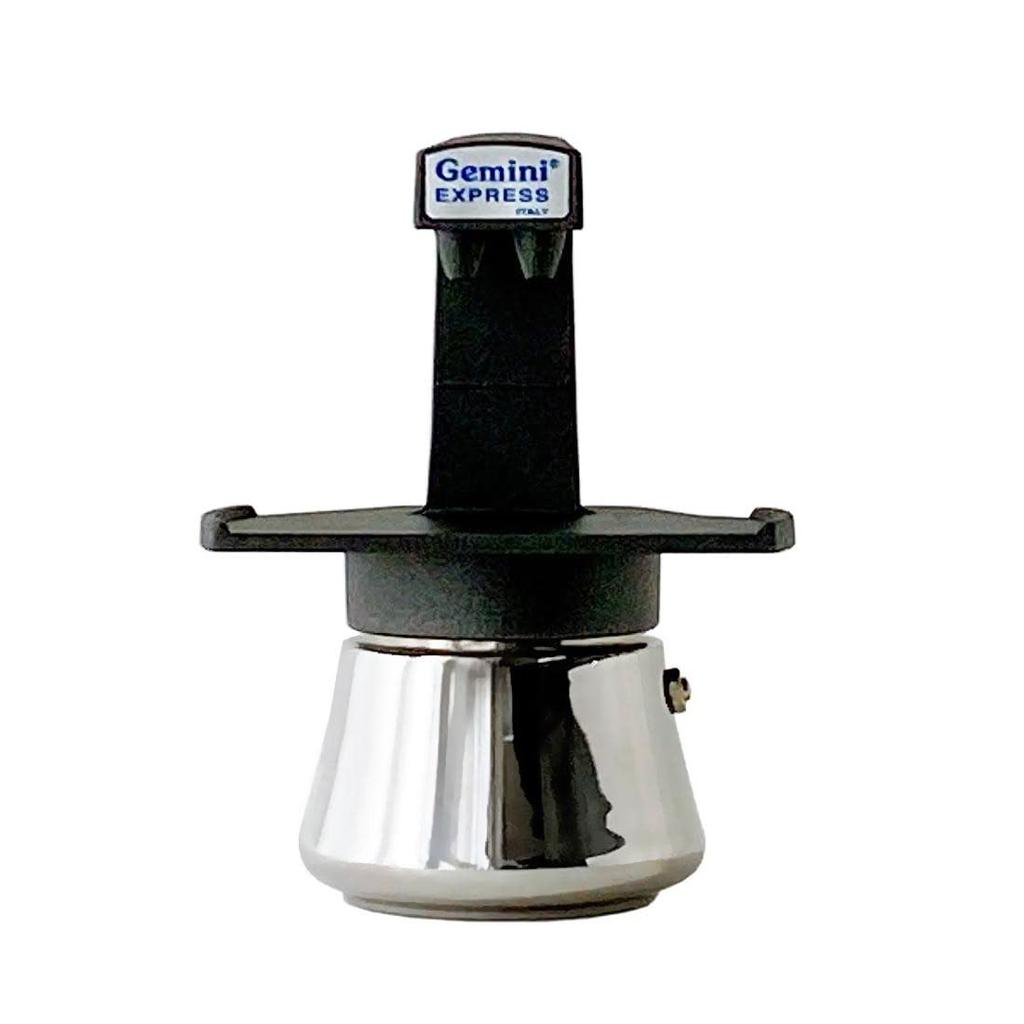 EPPICOTISPAI GEMINI EXPRESS Gemini Express Espresso Maker for Cups Induction IH Capable Stainless Steel 1-2 (Metallic Black)