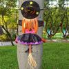 Crashing Witch Into Tree Halloween Decoration with LED Light Outdoor Lighted Flying Witch for Tree Yard Patio Porch Decoration