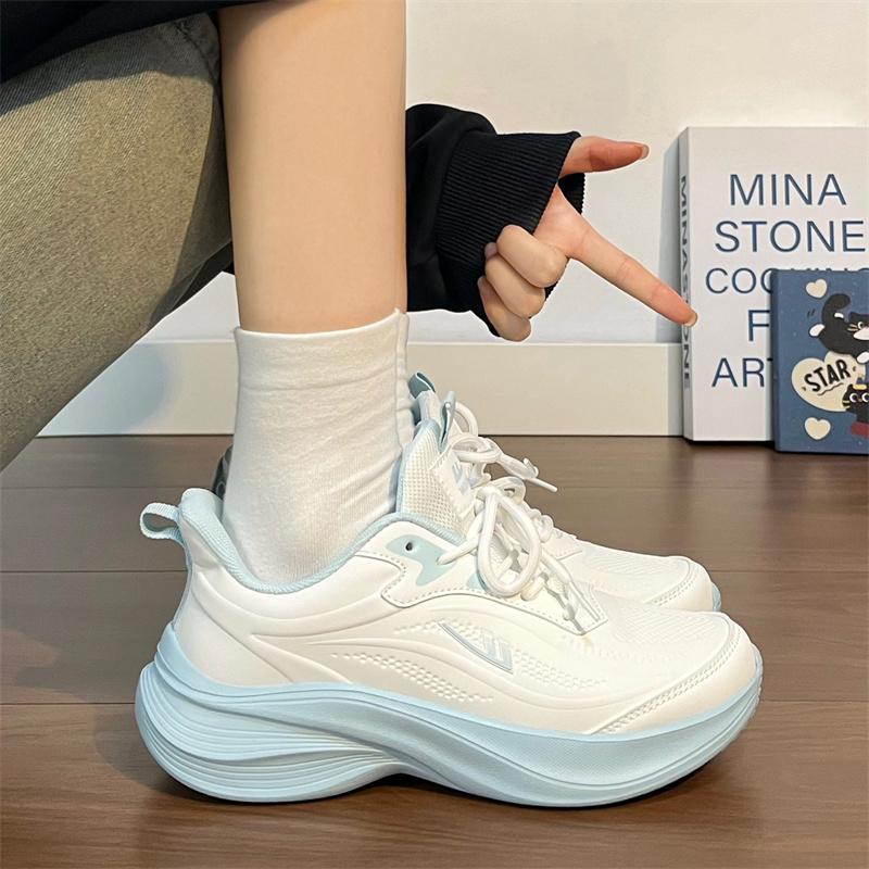 Warrior Women s Versatile Running Sneakers - Fall 2025 Trend, Thick Sole, Casual White Shoes 41