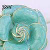 Sweater Scarf Brooch Button Camellia Shape Alloy with Glossy Glaze