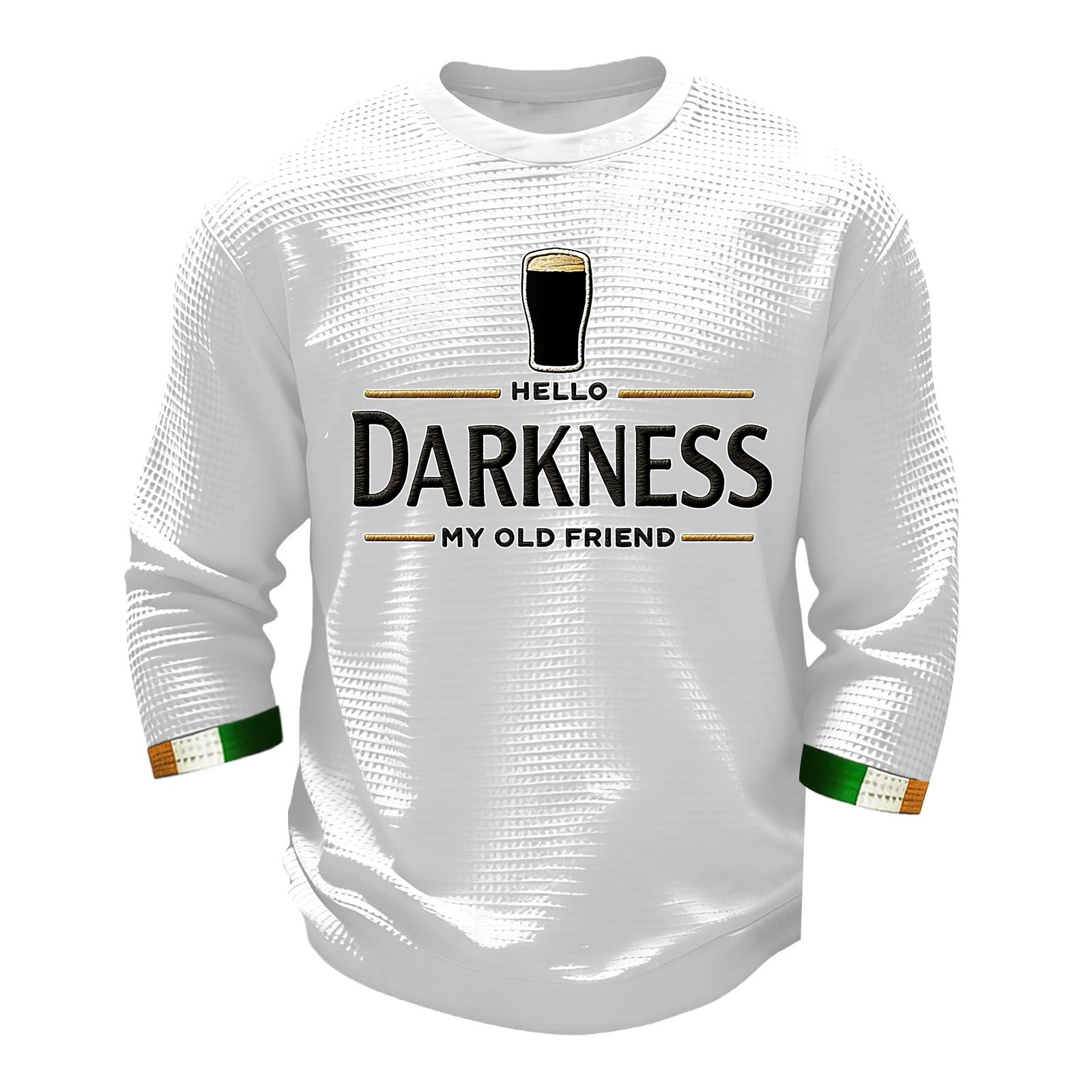 

Men s Fashion Long Sleeve T-Shirt St. Patrick s Day Shirt XL білий