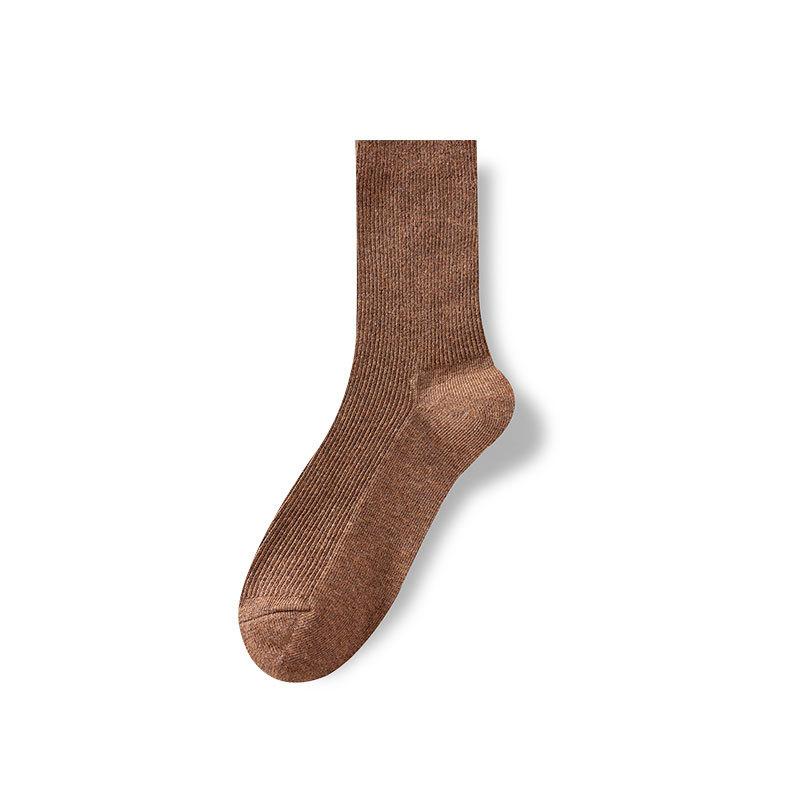 Damen Frühling und Herbst Mode Reine Baumwolle Farbblock Kniestrümpfe