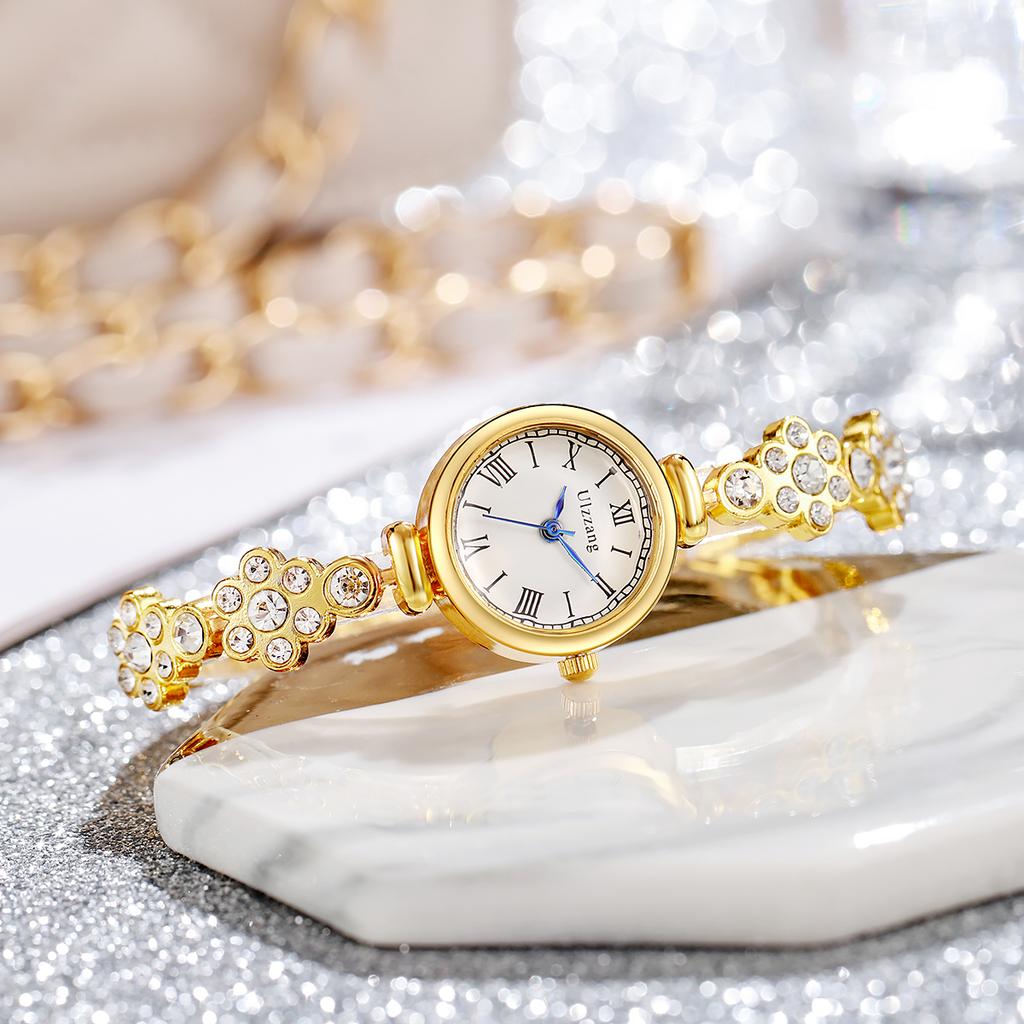 No Gift Box Simple and Fresh Ladies Quartz Watch Quartz Watch and Jewelry Five-piece Set Suitable for Holiday Gifts