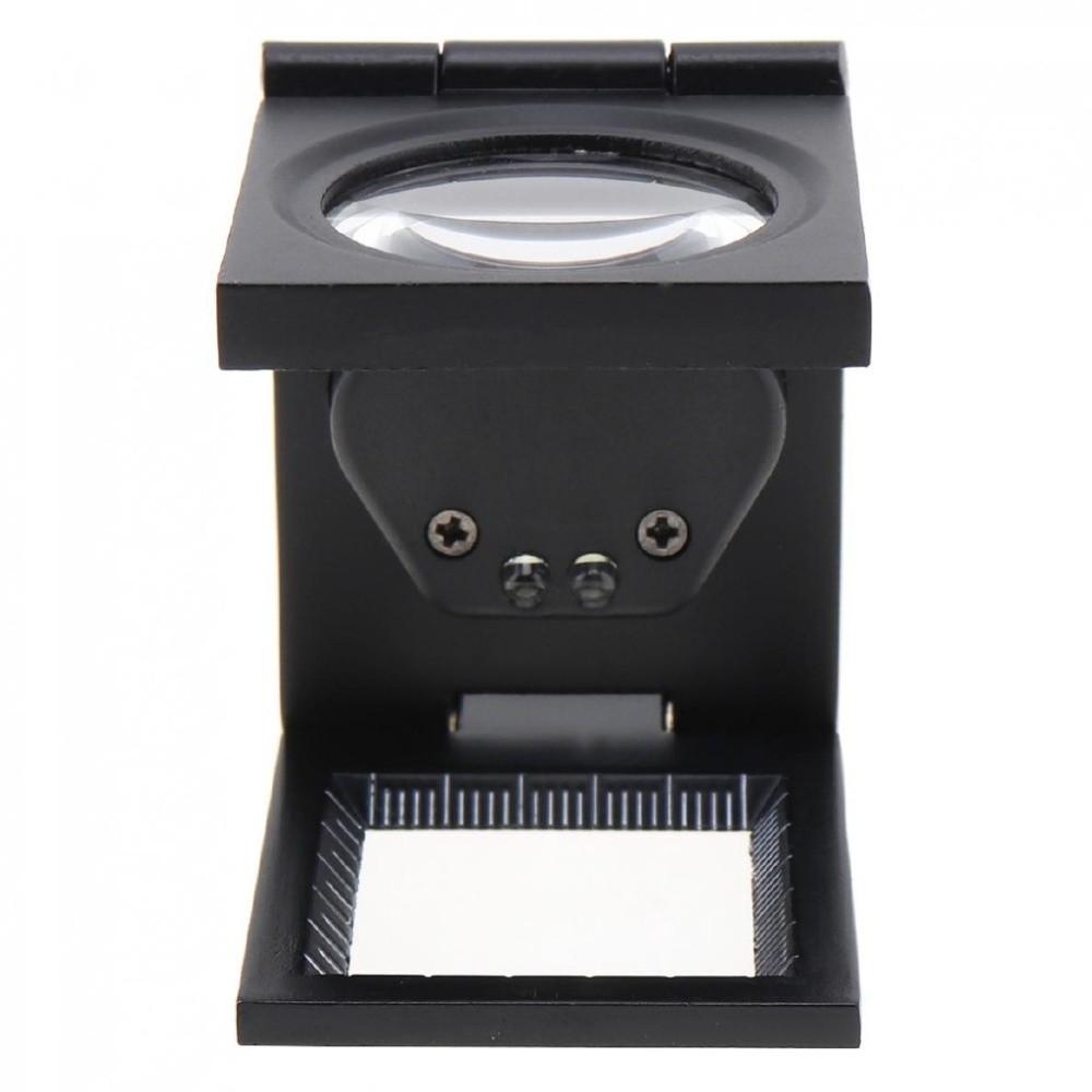 Foldable Folding Magnifier LED Lights Magnifying Glass Reading Aid Linen Tester  Jewellery Loupe