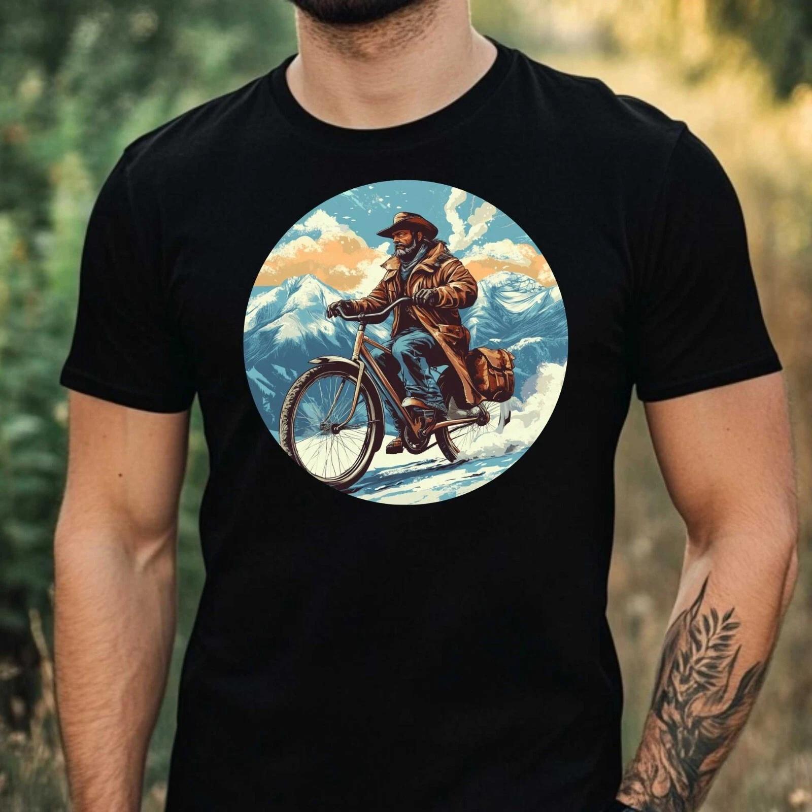 T-Shirt Herren Clown auf Fahrrad Motiv Baumwolle Größe XS bis 5XL XXL