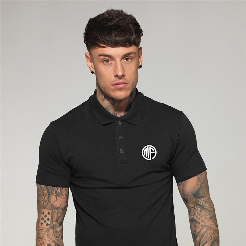 Muscleguys Sommer Ny Revers Kort Erm Herre Business Pustende Kul Poloskjorte