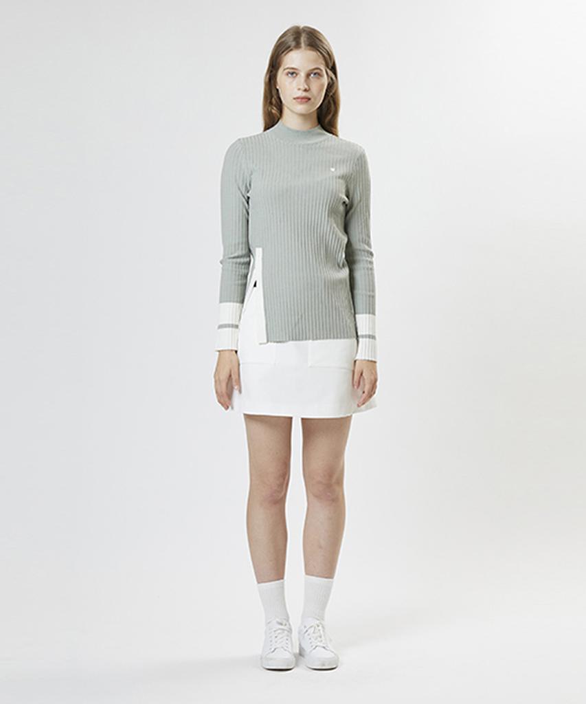 AVEN Front Slit Knit Pullover Mint