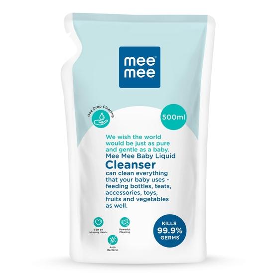 Mee Mee Baby Liquid Cleanser 500ml, Anti-Bacterial Kills 99.9% Germs | For Baby Bottles, Nipples, Accessories, Toys, Fruits & Vegetables