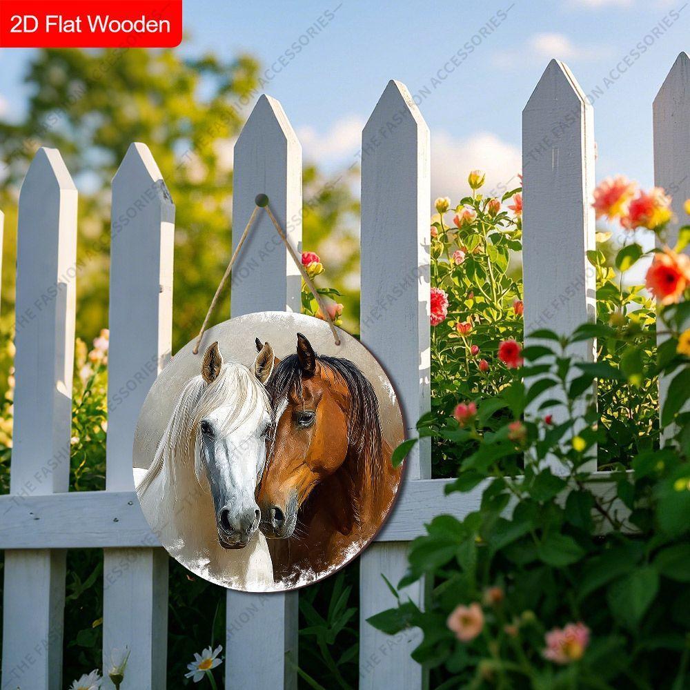 2D Flat Wooden Hanging Decorative Signs, Family Wall or Door Decoration, Garden Decoration, Housewarming Gifts for Friends