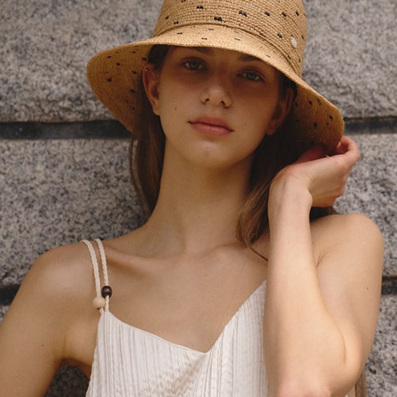 

Соломенная шляпа-ведро «Сказочная ягода» natural