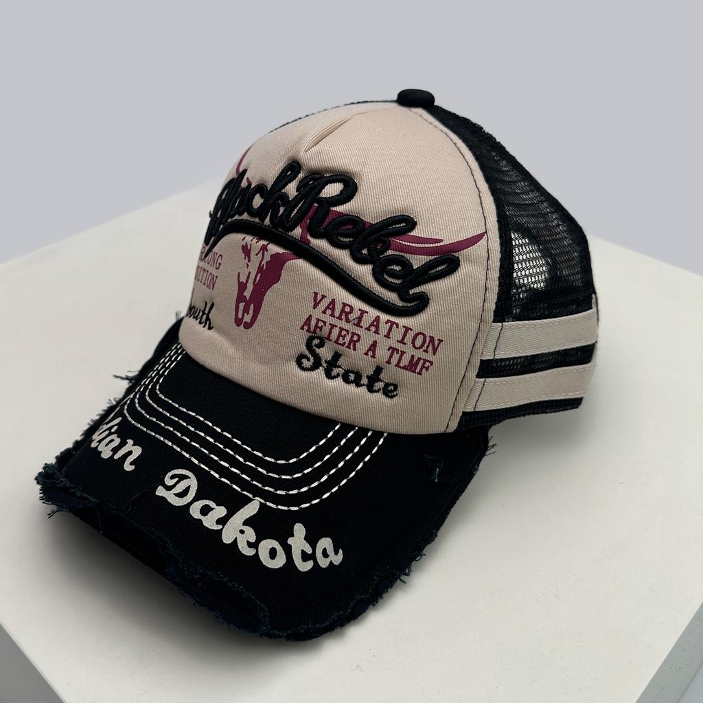 Baseball Stitching Stitched Embroidered Alphabet Mesh Women Men For Neutral Gender Fresh Caps Peaked Hats Sunshade American Style Breathable