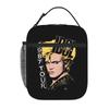 1 Piece Zipper Closure 80s Punk Rock Storage Bag Pocket Billy Idol School Lunch Food Box Reusable For Lunch Food Bag