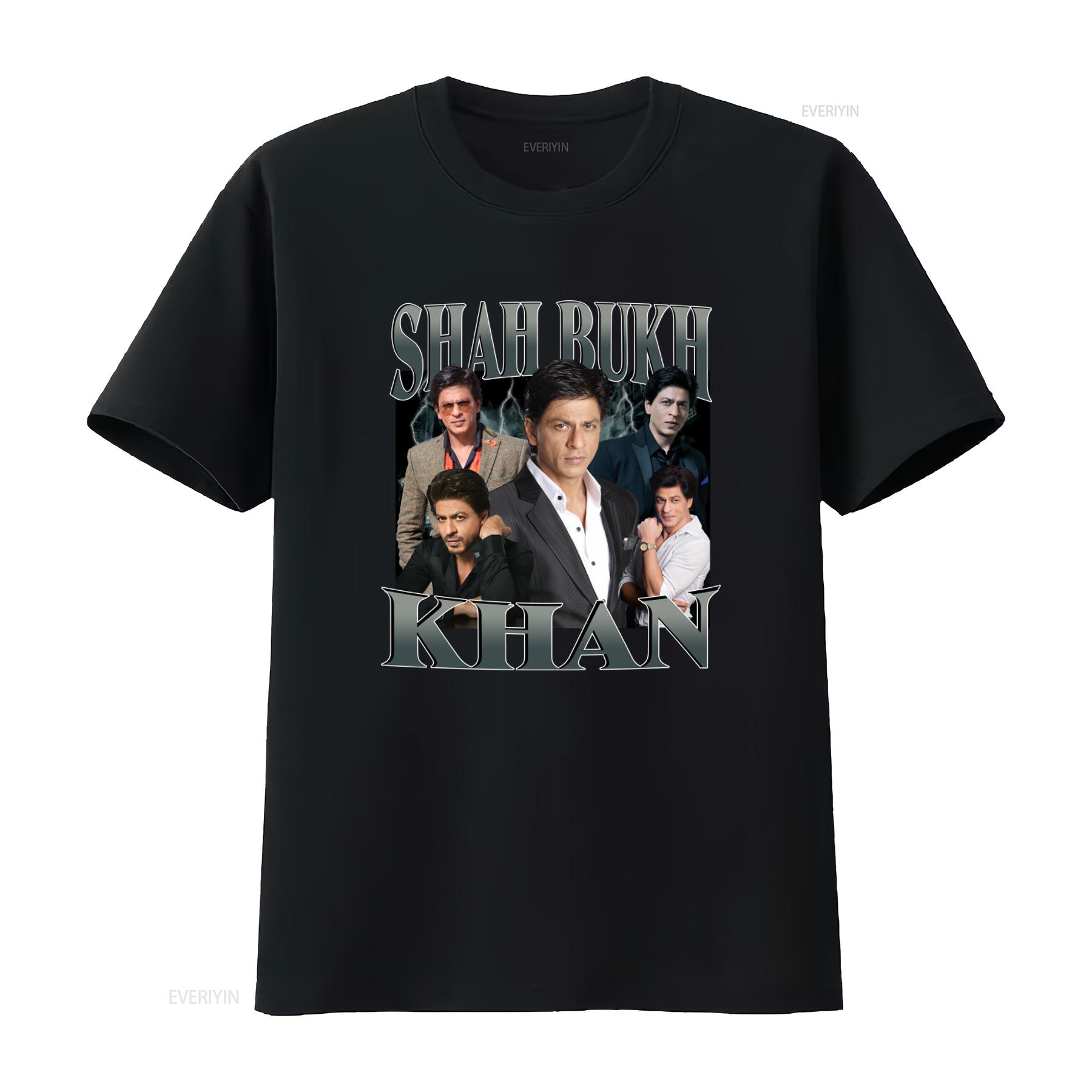 ZheXiong TEE Shahrukh Khan T-shirt Srk Bollywood Indiase Print voor Mannen vintage Gewassen grafisch Casual Top Voor Dagelijks Gebruik Licht 4XL