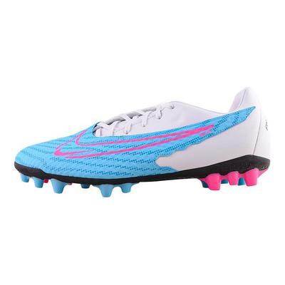 Phantom GX Academy Bout rond Confortable AG (Crampon court en caoutchouc) Chaussures de football antidérapantes et résistantes à l'usure Unisexe Chaussures de football Blanc Bleu DD9469-446