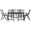 VidaXL 7-piece Garden Dining Set Anthracite Metal Mesh 3211822