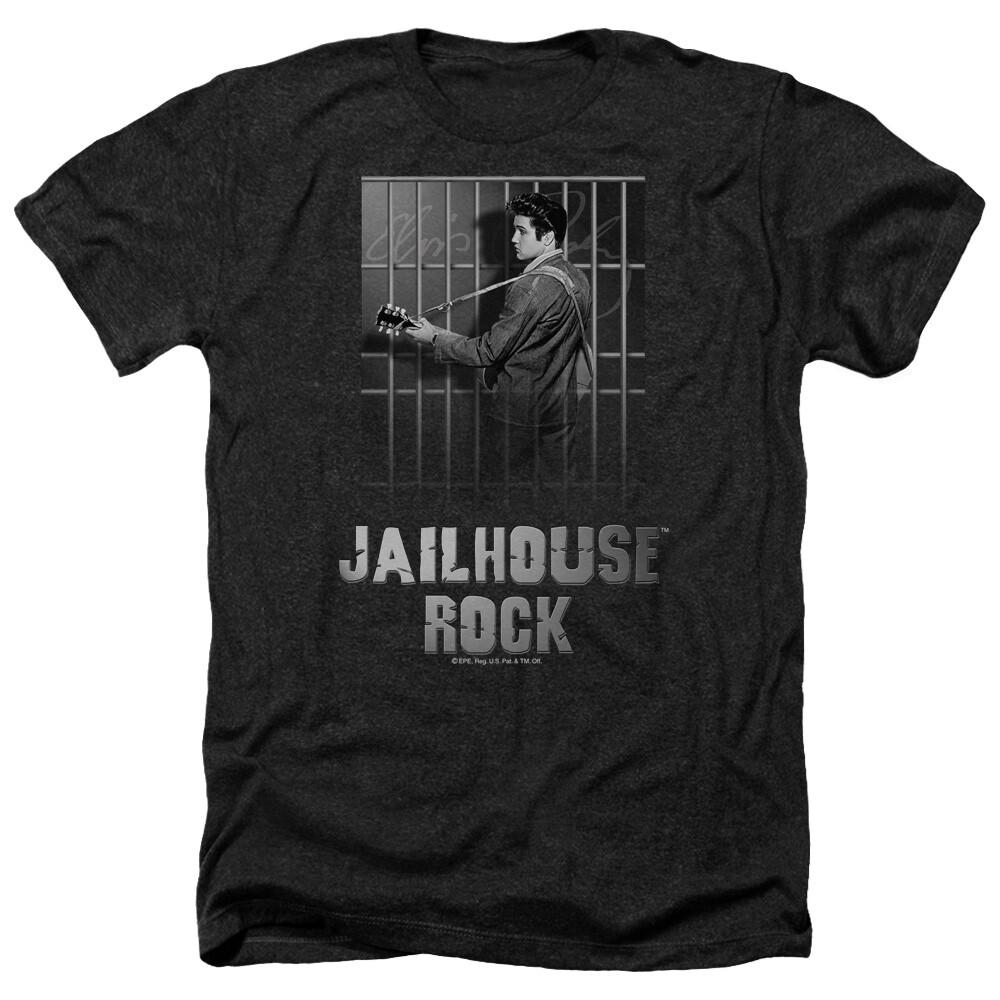 T-ShirtELVIS PRESLEY JAILHOUSE ROCK Licensed Adult Men s Heather Band Tee Shirt SM-3XL XL