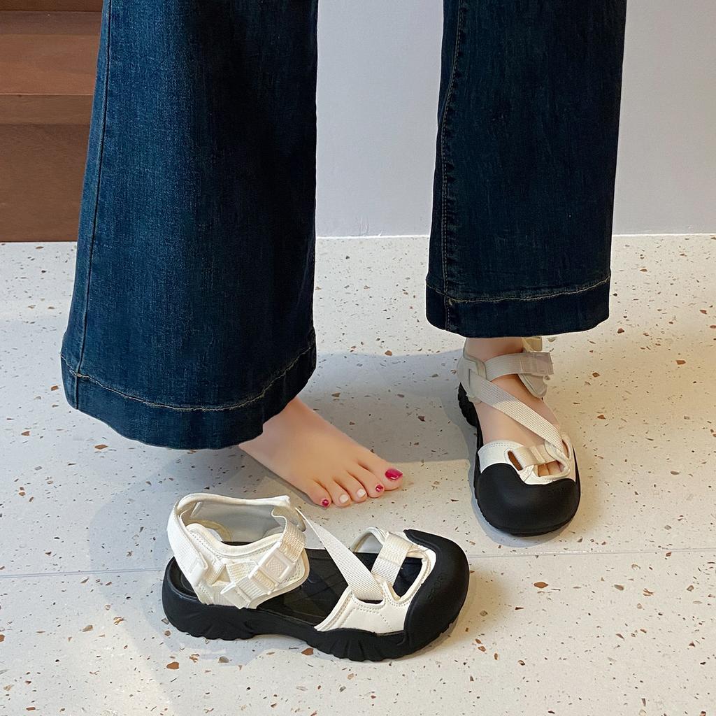 Casual Women's Shoes 2025 New Sports and Leisure Fashion Bag Head Sandals Wear Soft-soled Beach Shoes Casual Sandals Women