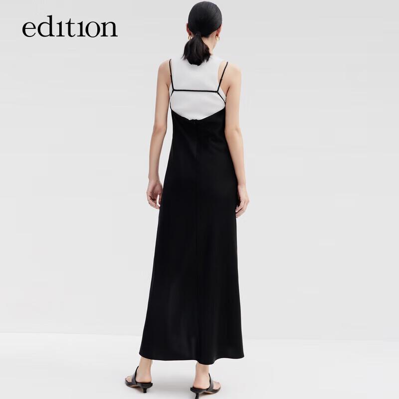 Edition Cool-Touch Acetate Lace Patchwork Slip Dress