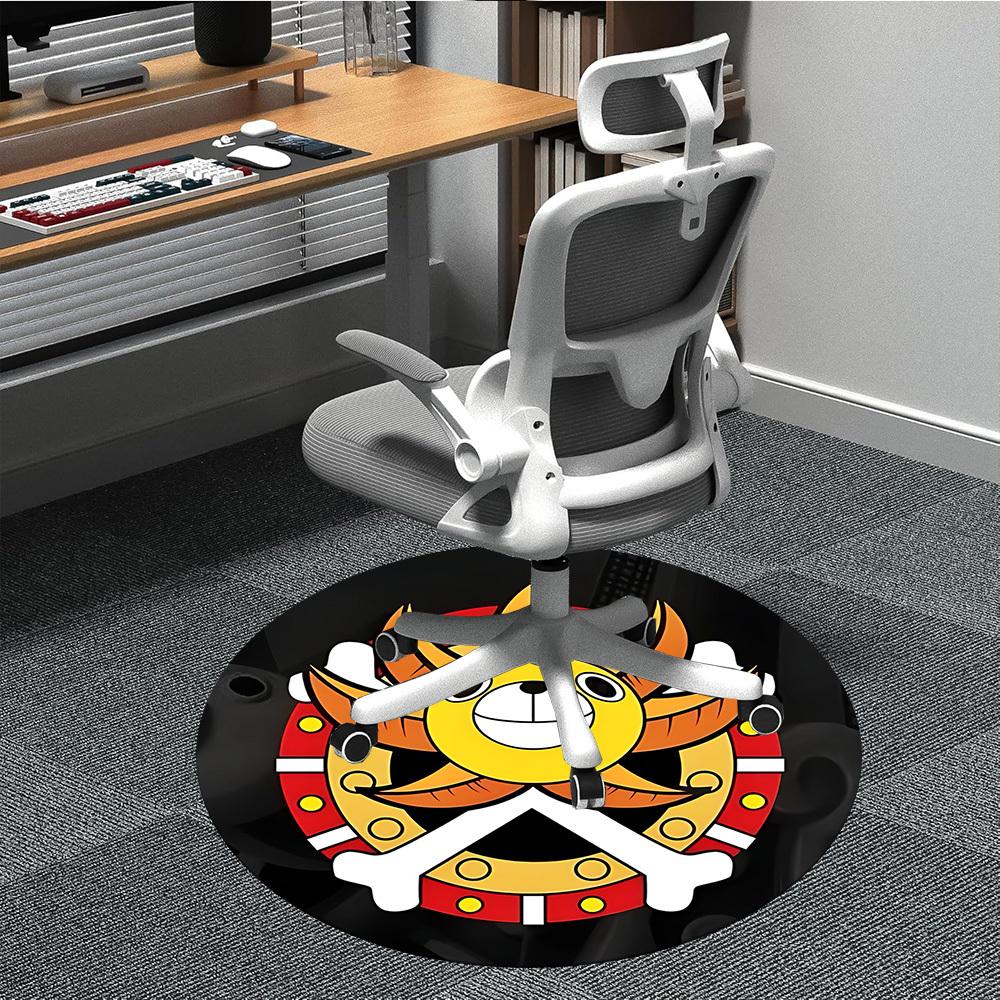 

1pc Pirate Emblem Office Round Area Rug, Indoor Mat Suitable For Office, Under Office Chairs Bedroom Living Room Home Decor, Room Deco002 80cm by 80cm