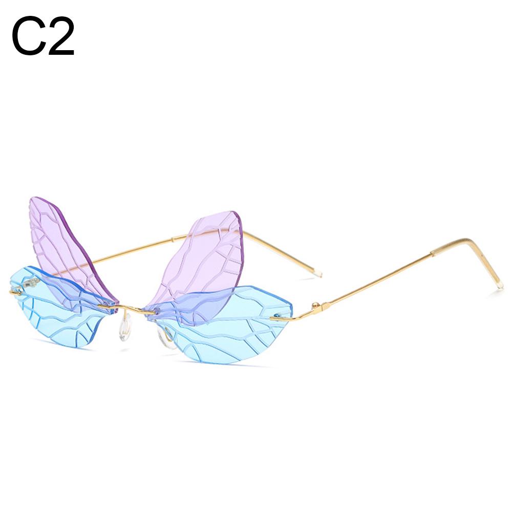 Luxury Frameless Dragon Phoenix Fire Shape Flame Rimless Fashion Sunglasses Narrow Sunglasses UV 400 Streetwear Trending Eyewear