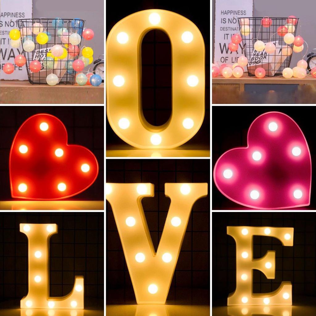 Light Birthday Happy Led Digital Color Lights Emitting Romantic Scene Decorative