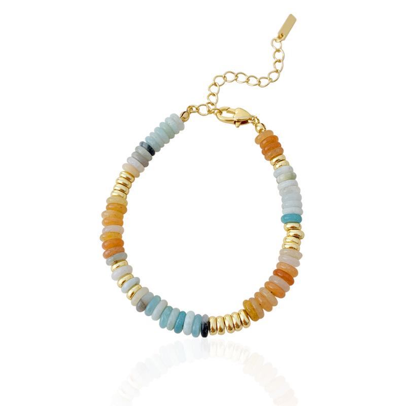 

Элегантный летний комплект из браслета и ожерелья из нефрита для женщин - Красочный, Нишевый дизайн высокого класса