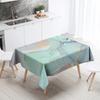 Marble Pattern Table Cloth Home Decor Stain Resistant Waterproof  Decoration Rectangular Kitchen Fireplace Countertop