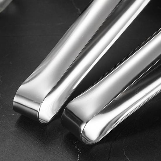 Stainless Steel Ice Tongs Small Lightweight Tongs Thickened Ice Clip Multifunctional BBQ Clip Ice Bucket