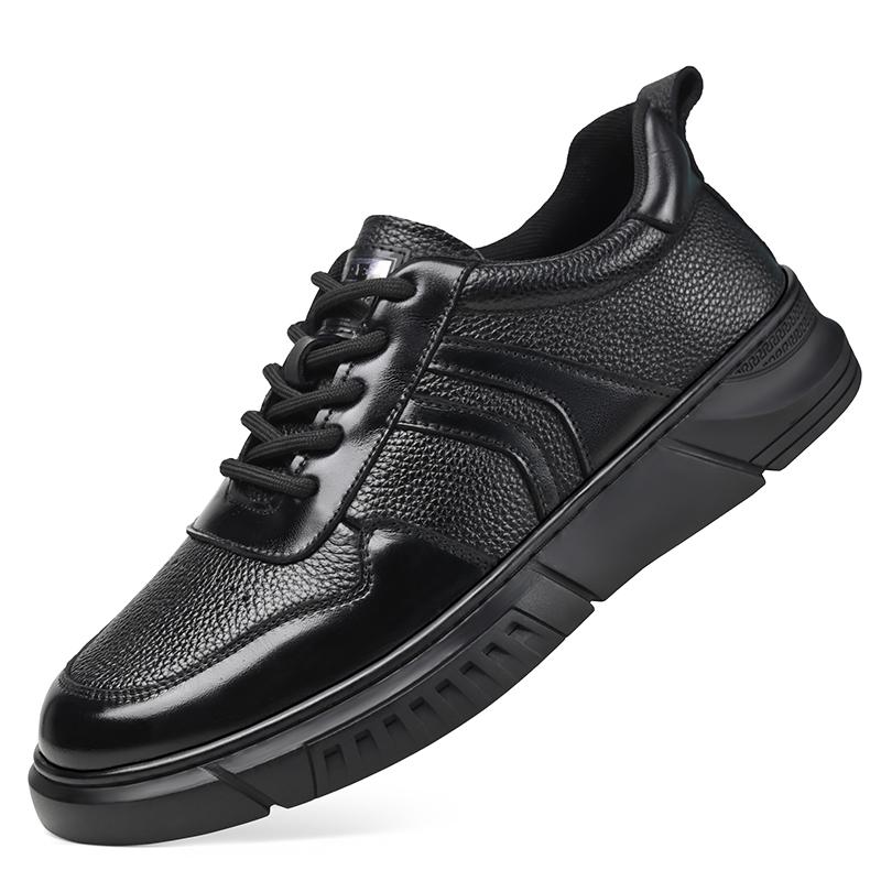 Fashion Casual Black men's board shoes Comfortable and trendy styles Outdoor street leisure walking daily exercise Youth quality shoes