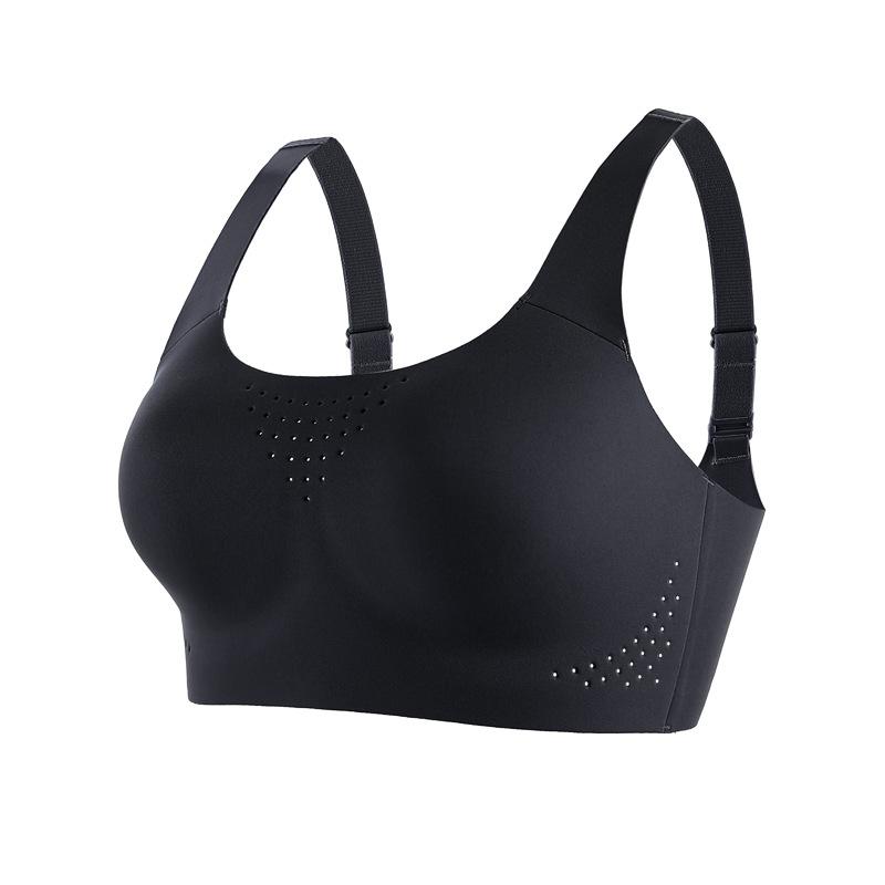 

Wind tunnel cup upper support double-sided elastic cross beautiful back breathable non-marking light exercise large size bra cover running yoga M34/75 чёрный