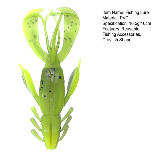 1/4Pcs 10.5g/10cm Soft Crayfish Lure Artificial Swimbait Reusable Bionic Simulation Lobster Fake Shrimp Bait Freshwater Saltwater Trout Bass Fishing