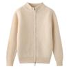 Kids' Unisex Wool Zip Cardigan: Half-Collar, Long-Sleeve Fashion Sweater
