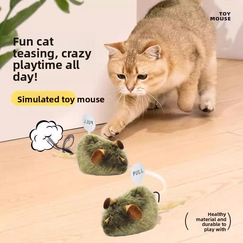 Simulated Birdsong, Mouse Calling, Mouse Intelligent Sensing, Light Touch, Sound, Plush Little Mouse, Cat Self-pleasure, Stuffy Toy