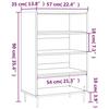 VidaXL Buffet haut blanc 57x35x90 cm bois d'ingénierie 827220