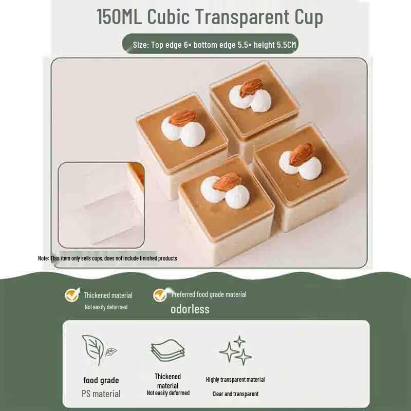 ONYLM Disposable Mousse Dessert Cube Cups