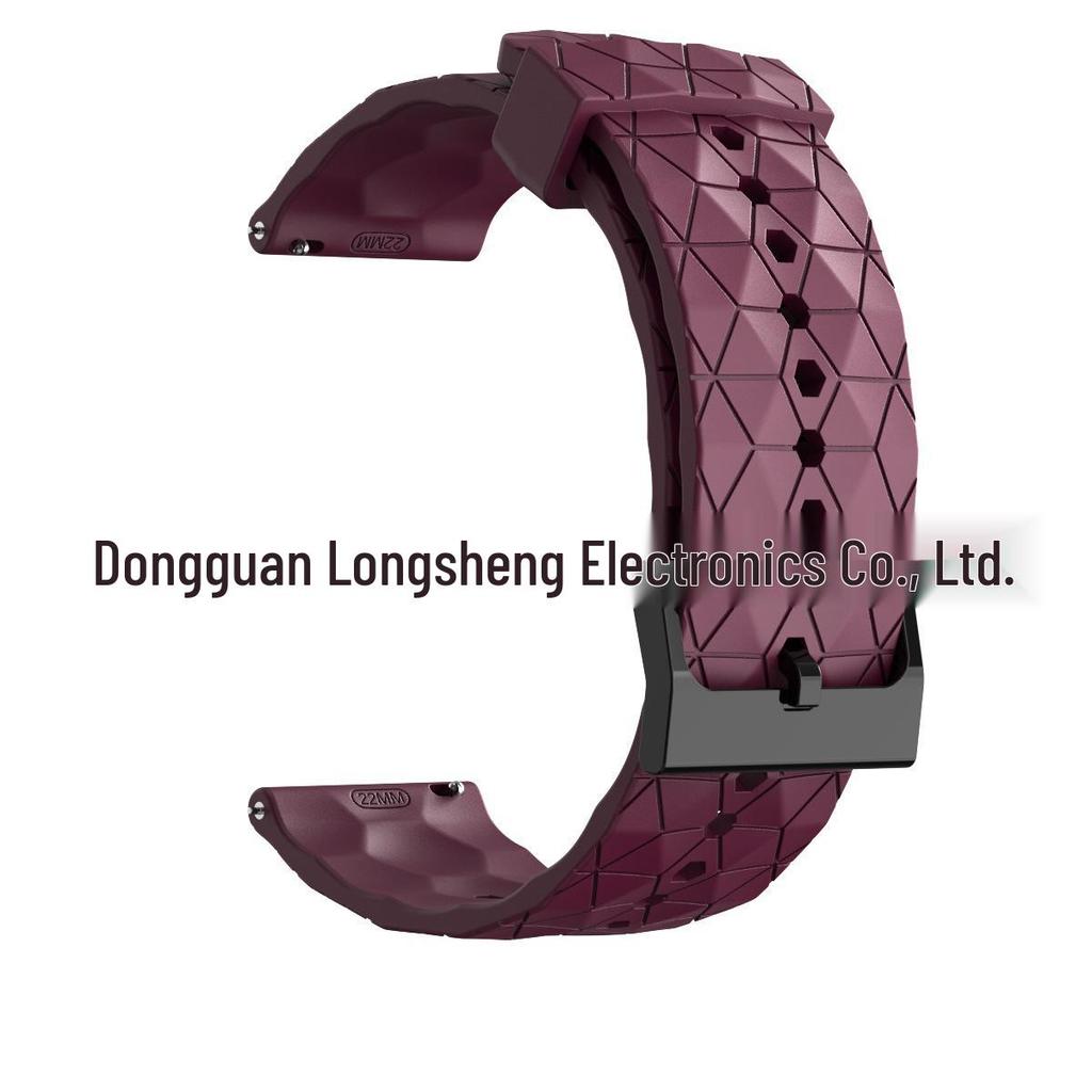 Football Pattern Universal Silicone Strap for Samsung Watch5, Huawei Watch GT, Garmin, Polar (20/22mm)