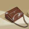 Red Dragonfly 2026 Large Capacity Cowhide Underarm Bag for Women with Burst Pattern Oil Wax Leather Handbag
