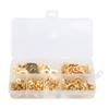 150pcs  Terminal Wire Cable Connector Kit Electric Brass Crimp Set with Storage Box Gold