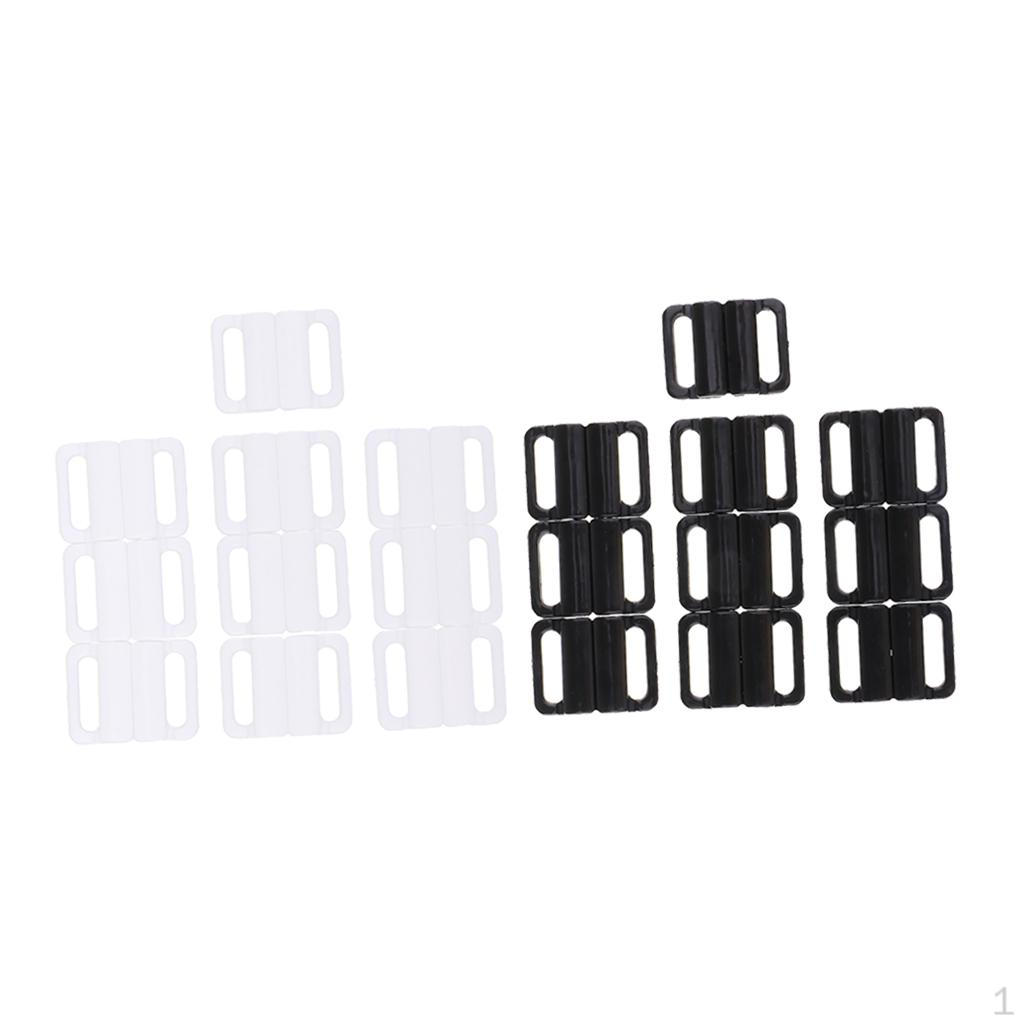 

20 пар пластиковых застежек-клипс для бикини, карабины, застежки для бретелей бюстгальтера и купальника, 14 мм