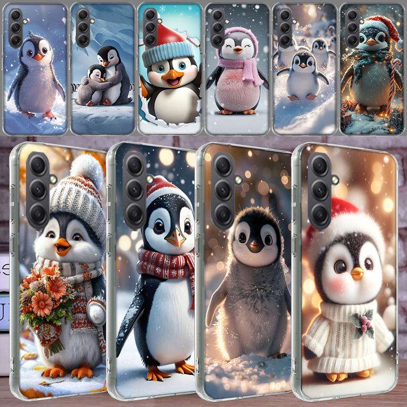 Cute Little Penguin Phone Case for Samsung A16 A26 A36 A56 A17 A37 A57 A07 A06 A02S A03 A04S A05S Galaxy Note 20 10 A50S A71 A51